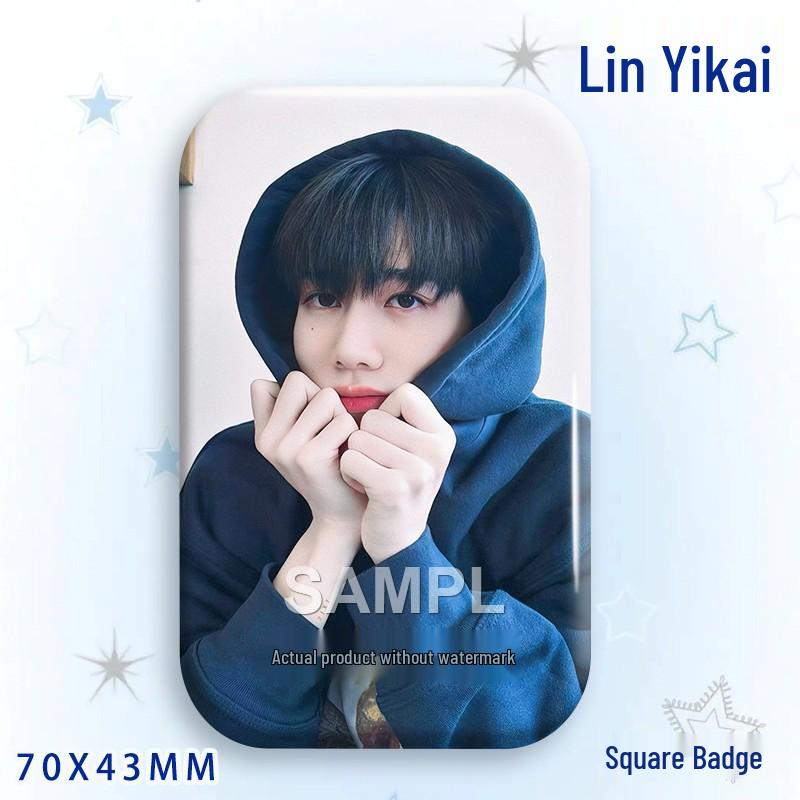 Thai Star PP Lin Yikai Konzert Support-Abzeichen: Lasergeschnittenes quadratisches Broschenornament
