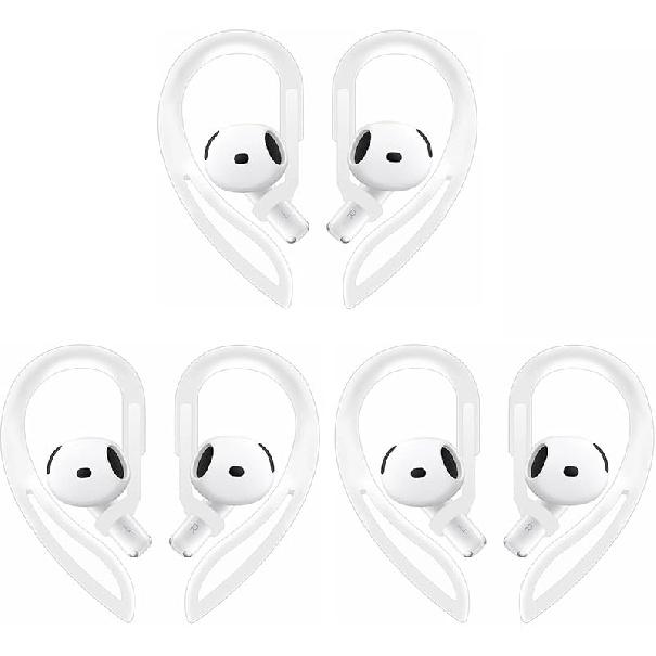 ALXCD Ear Hooks Compatible with AirPods 4 4th Generation Earbuds, Adjustable Over-Ear Soft Earhook [Anti Slip][Anti Lost], Compatible with AirPods 4 чистый