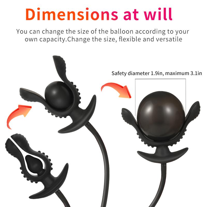 Adult SM Anal Expander Expand Inflatable Anal Plug Enema Training Butt Plug Anal Butt Dilator Ass Prostate Sex Toy for Men Women