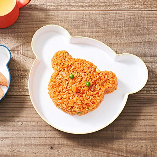 tak Kids Dish Plate Bear, Navy, 19 x 23.6 x 2.6 cm (JTN-0110-NV)