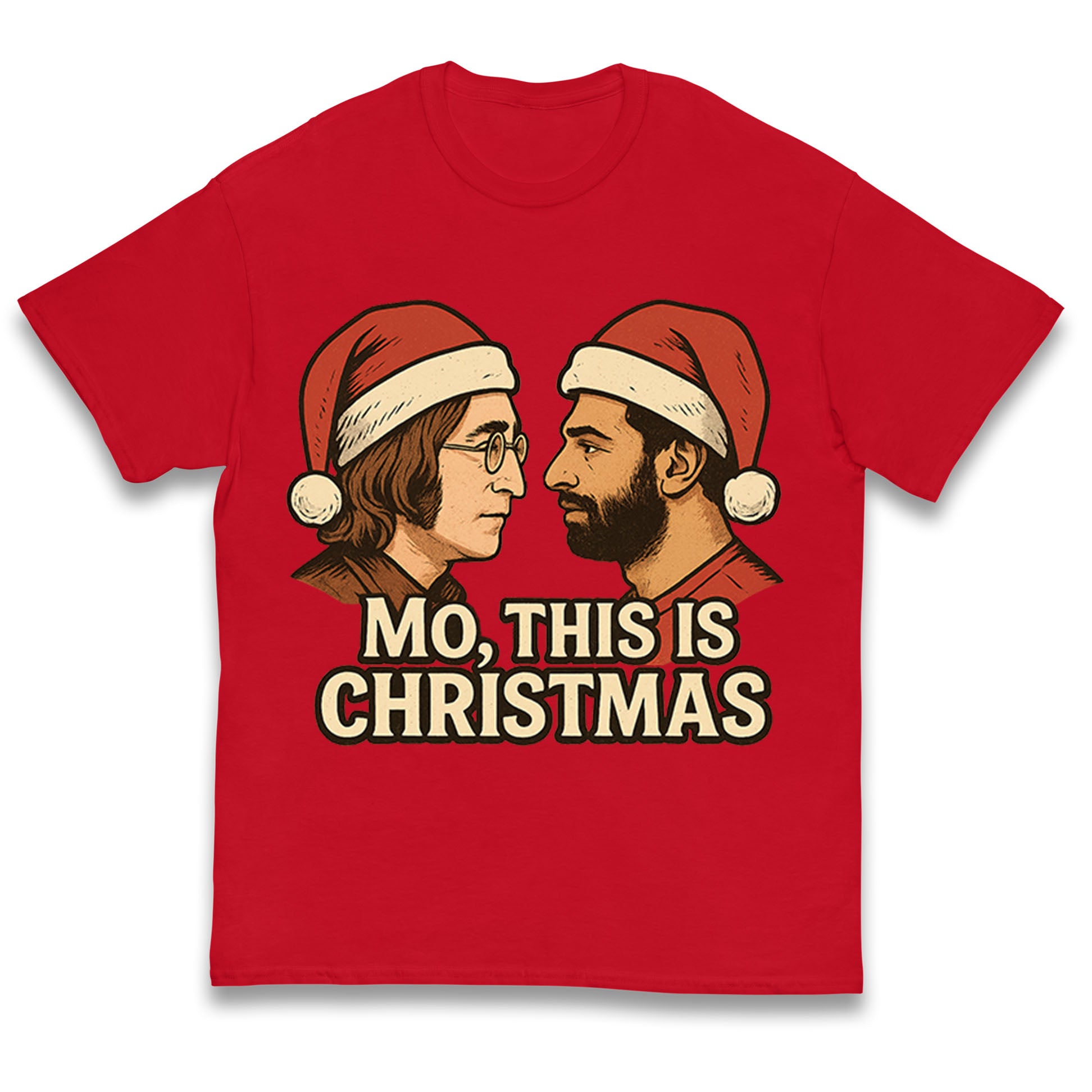 Mo This is Christmas John Lennon & Mo Salah Kids T Shirt 100