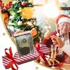 Christmas Candy Cash Pull Box Interactive Money Gift Holder with Ribbon Festive Novelty Cash Present Box for Family Friends