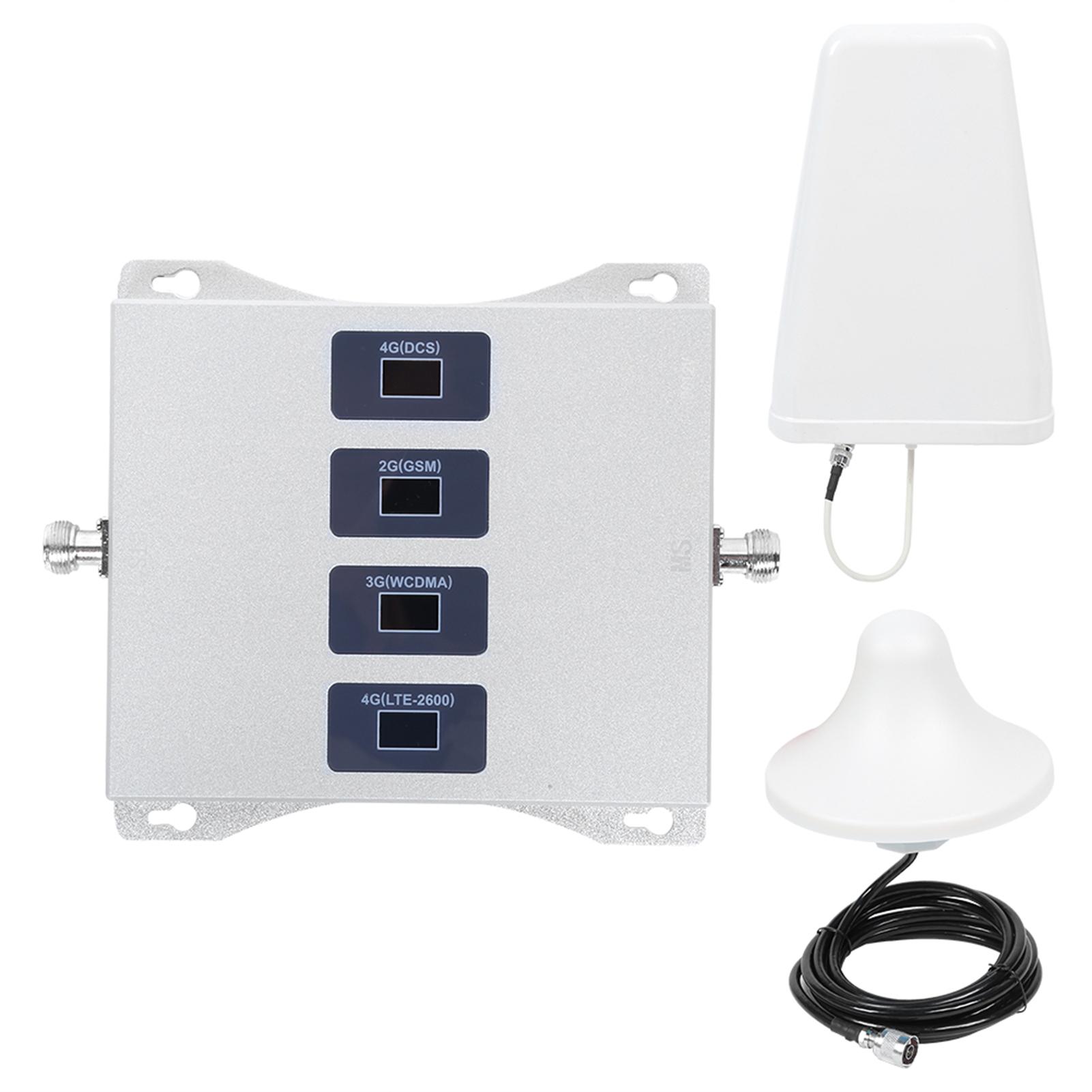 

GSM 900DCS 18003G 21004G 2600MHZ 4-полосный усилитель сигнала мобильного телефона с комплектом антенн EU Plug белый
