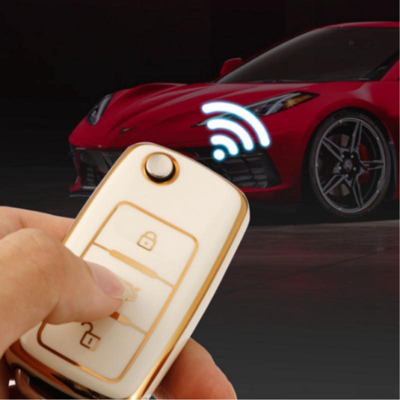 New Design TPU Car Key Case Cover Shell Fob For Volkswagen Polo Tiguan Passat B5 B6 B7 Golf 4 5 6 MK6 Jetta Lavida Skoda Octavia