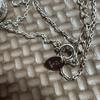 Used 4C silver crystal necklace