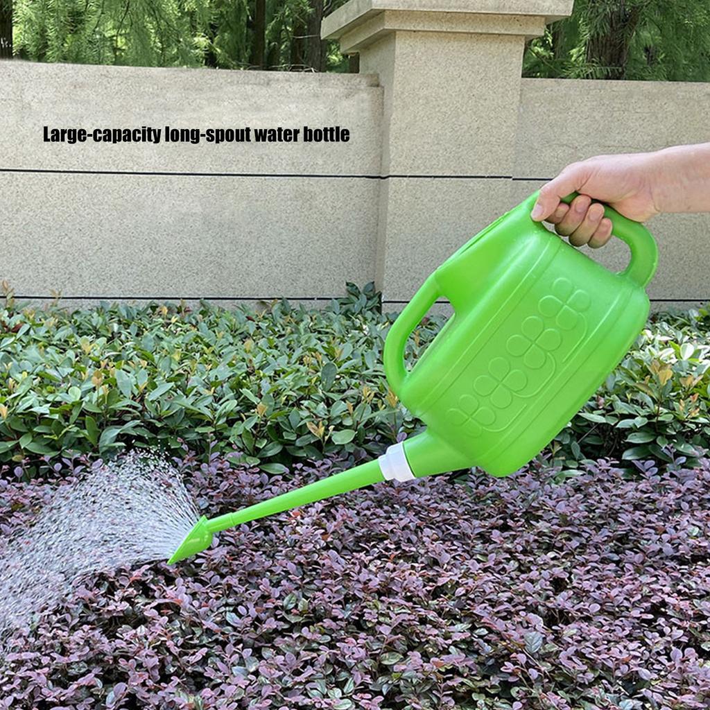 Multipurpose Outdoor Watering Container Adjustable Flows Spout Removable Sprayer Nozzle Comfort Handle For Balcony Plant