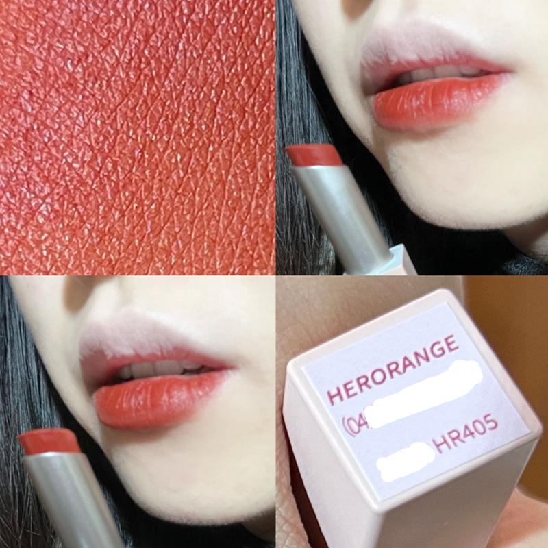 HER ORANGE~Powder Mist Magnet Buckle Lipstick Whitening Matte Long Lasting Lip Glaze for Women
