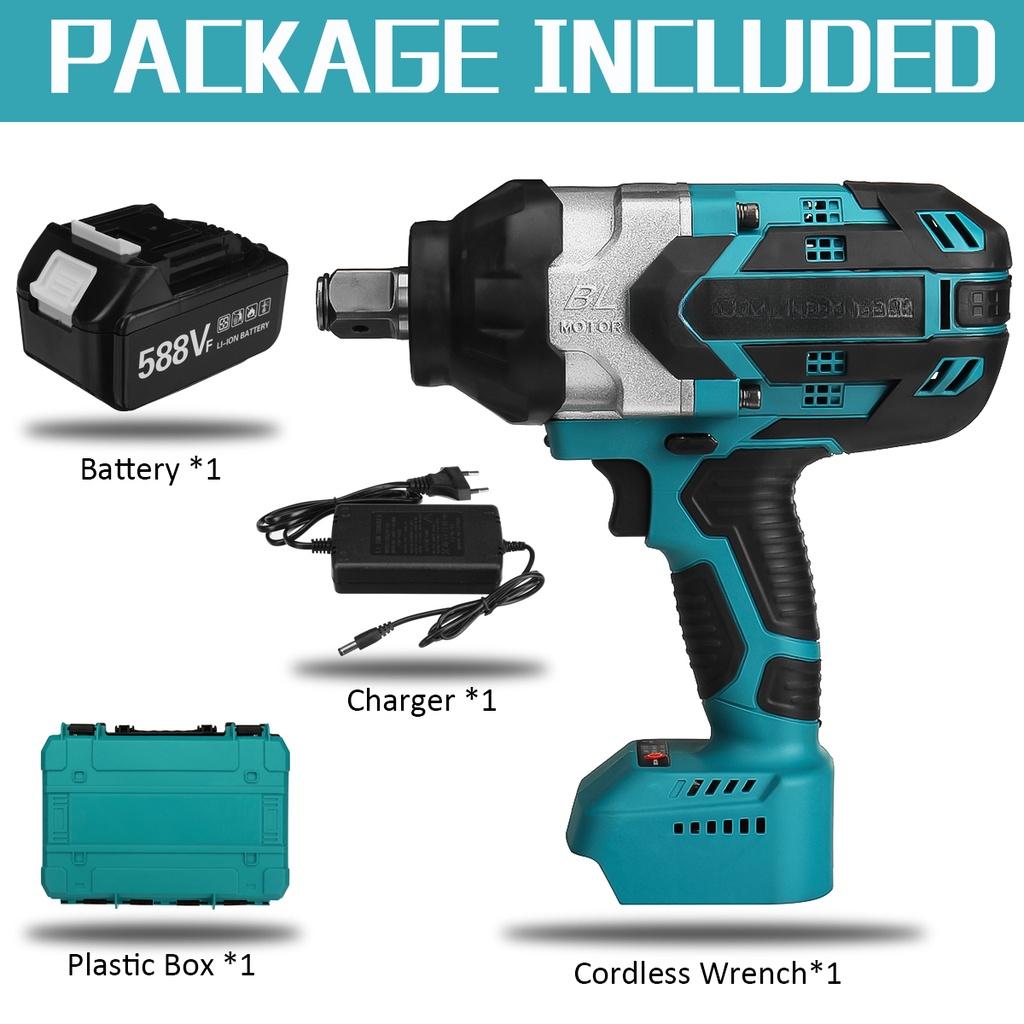 588VF 3/4 Inches 2100N.M Car Truck Repair Impact Driver Tool For 18V Battery High Torque Brushless Electric Impact Wrench