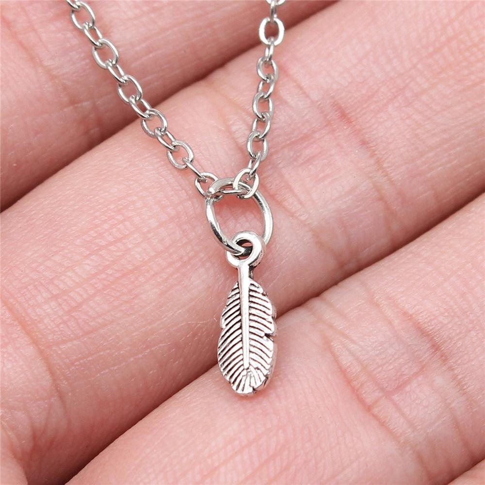 Peach Heart Angel Wings Sweet Pendant Antique Silver Metal Boys Collar Necklace High Quality Gift