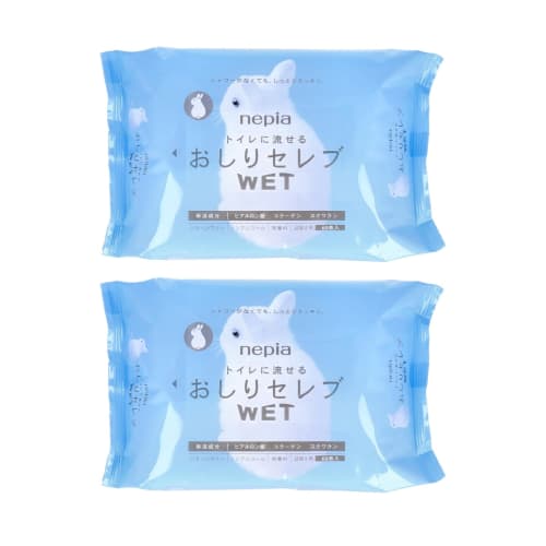 

Nepia Oshiri Celeb Wet Refill, 60 Flushable Wipes (Bulk Purchase) (Pack of 2)