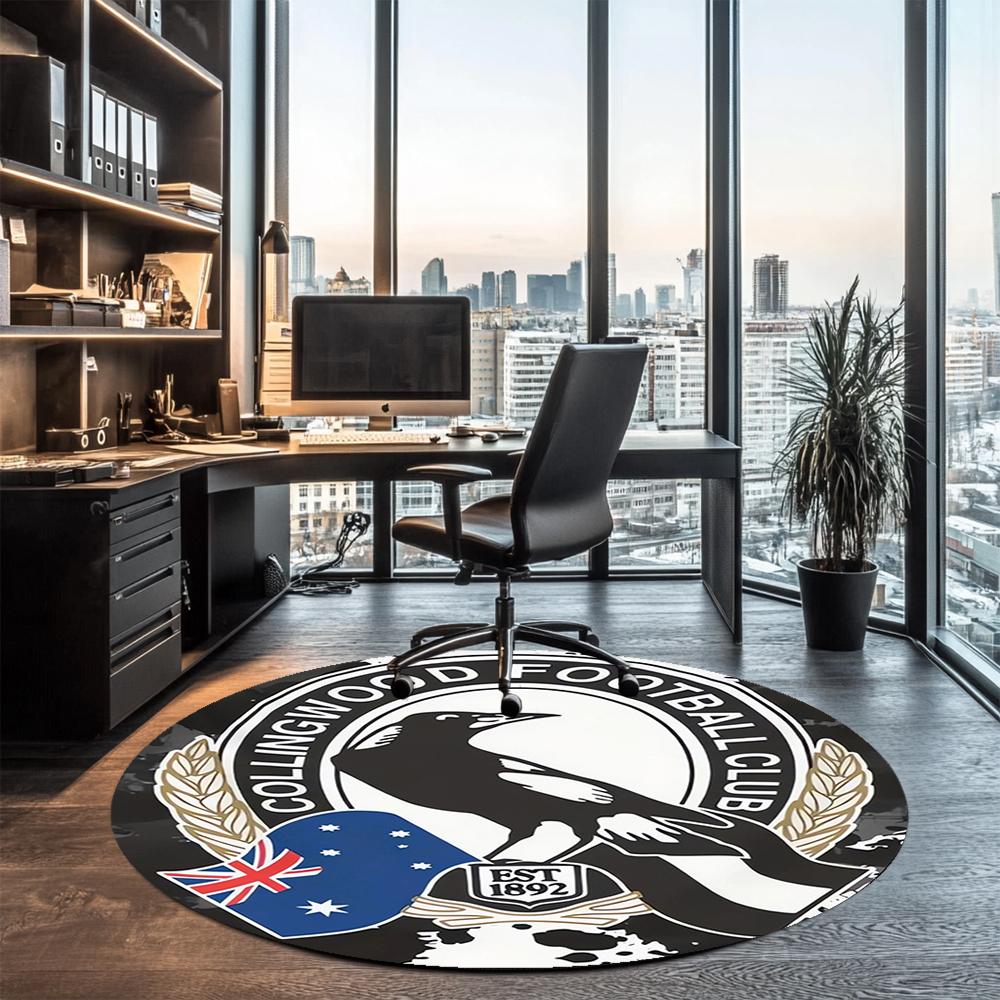 AFL Printed Round Rug Carpet Chair Rug Area Rug Entryway Doormats,for Office Chair Living Room Bedroom Kitchen Room.