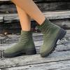 Spring Plus-size Fashion Boots Women's New Stretch Fly Knit Platform Socks Boots Casual Low-top Martin Boots