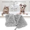 Fiber Pet Shower Strong Water Absorption Drying Hood Bath Towel Grooming Accessory for CatsL Gray