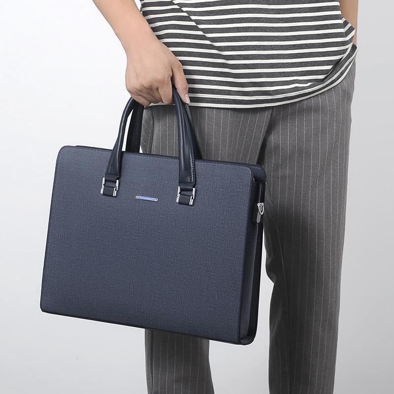 Men's Bag Carrying Business Briefcase Fashion Men's Horizontal One-shoulder Diagonal Leisure Computer Bag Horizontal Backpack