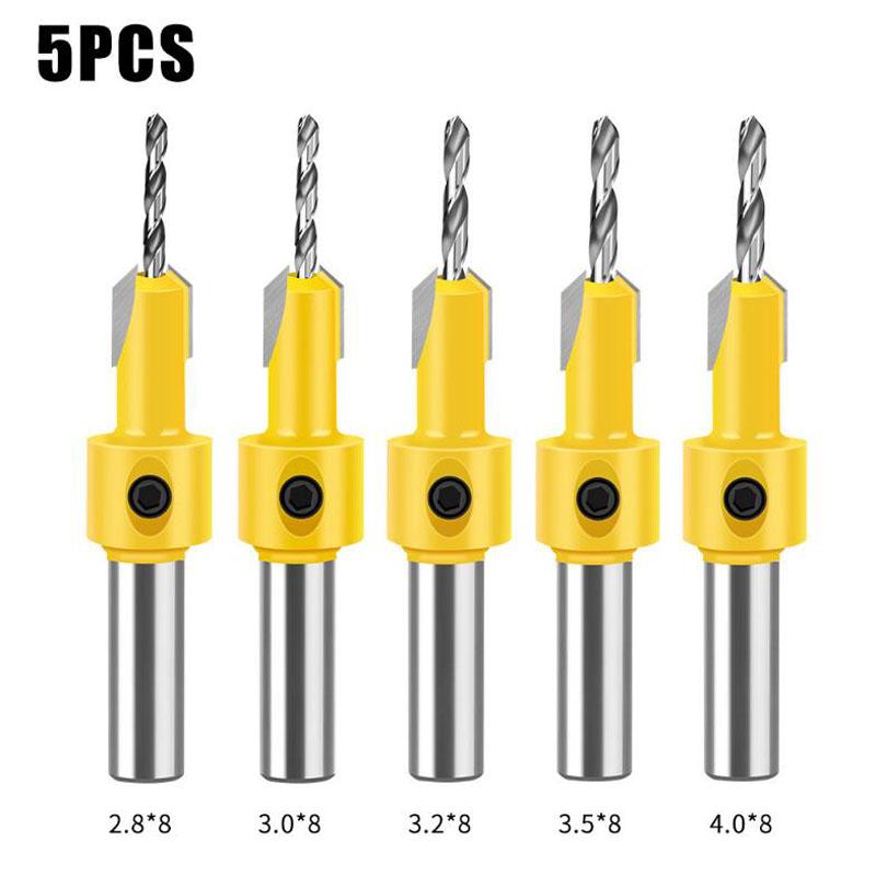 Woodworking Countersink Drill Perforator Alloy Head Hole Drill Wood Screw Mounting Step Drill Bit