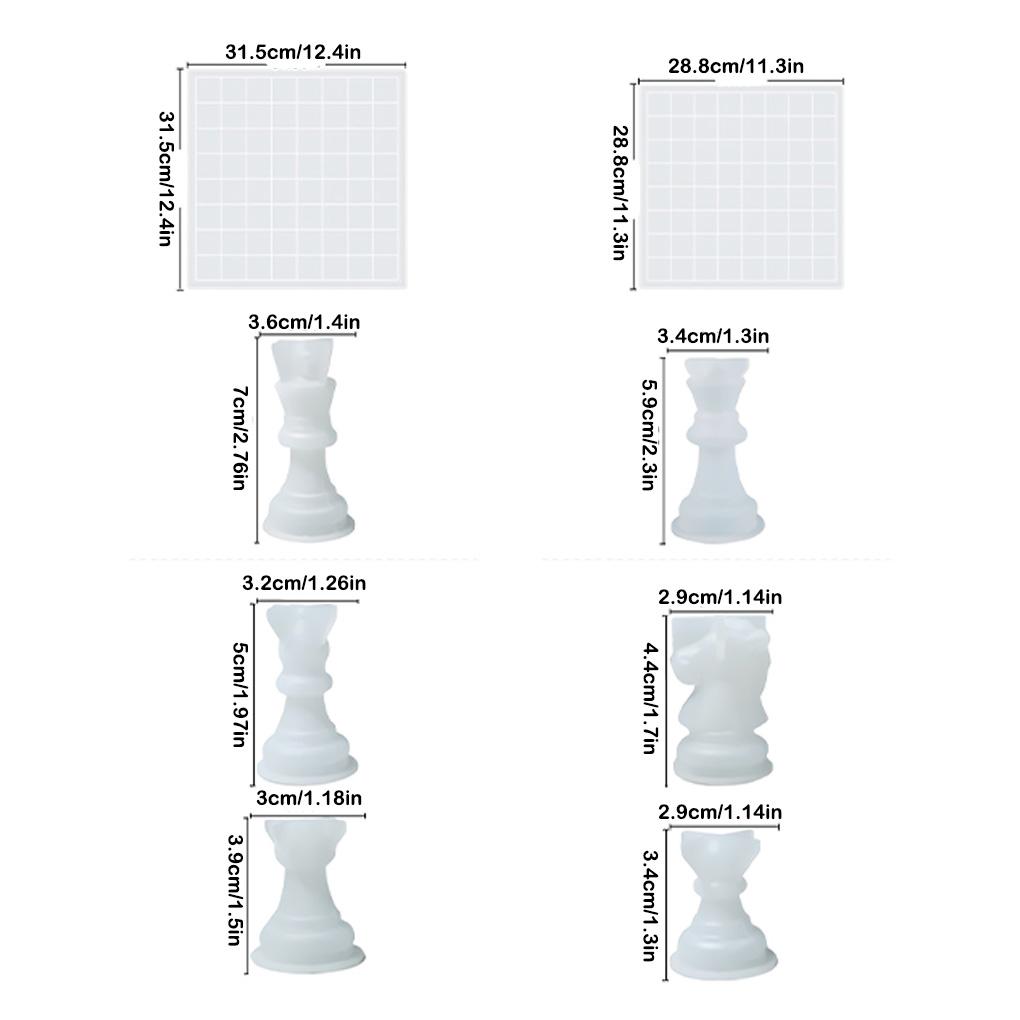 Formă Șah Antiaderentă de Rezervă Stil Modern Simplu Rășină Șahuri Internaționale Artizanat Realizare Formă Accesorii