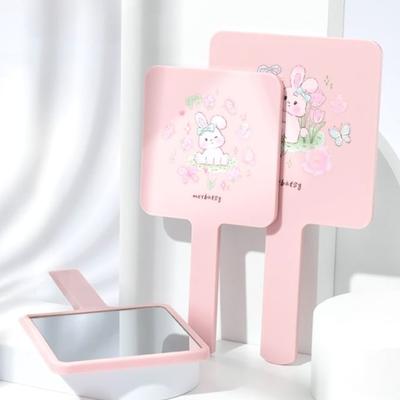 Jericoure - Rabbit Square Plastic Handheld Makeup Mirror (Various Designs)