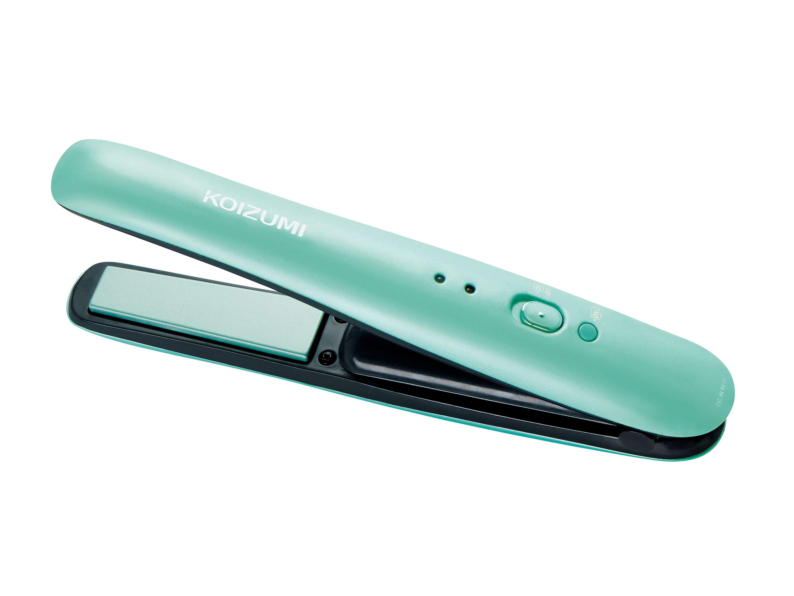 

Kozumi Ceramic Hair Iron, KHS-8620/G, Straight, Cordless, International Compatible, Micro USB Compatible, Green, 18.3cm Wide x 3.1cm Deep x 6.8cm High
