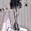 Womens High Waist Tights Fishnet Stockings Thigh High Pantyhose Halloween Cosplay Pantyhose Leggings