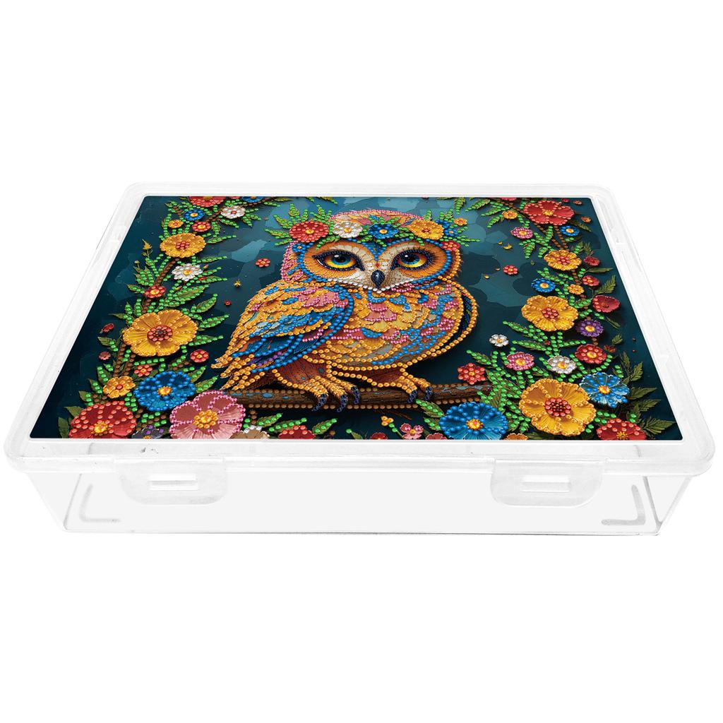 DIY Flower Plastic Large Capacity Diamond Painting Storage Box Exquisite Craft Supplies Storage Box for Home Holiday Gifts