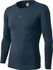 ZETT Baseball Deodorizing Crew Neck Long Sleeve Fitted Navy Size L Men's Underwear, Undershirt, (2900),