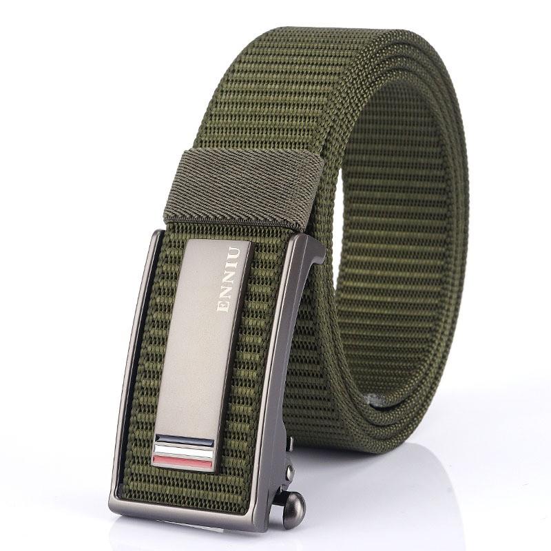19-year-old Automatic Buckle Quick-drying Nylon Canvas Belt Student Training Outdoor Pants Men Women All-matching