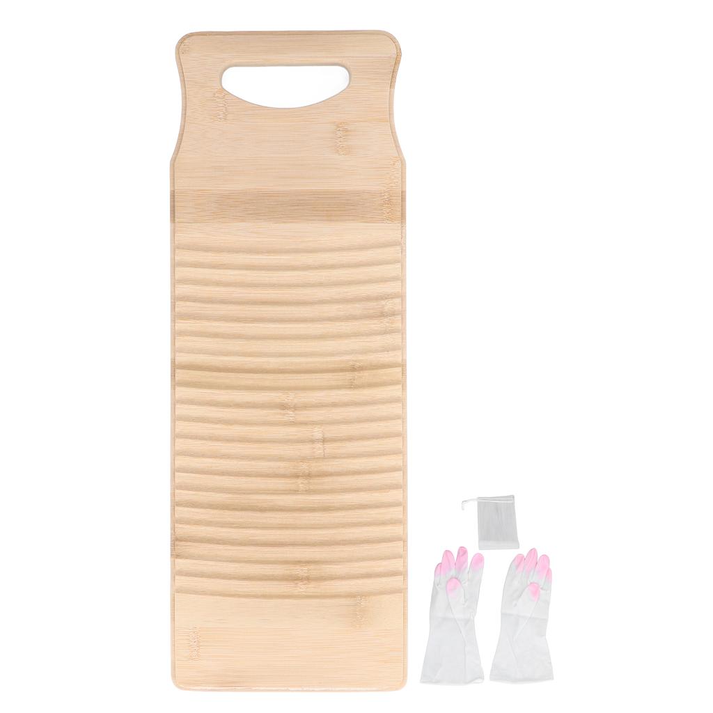 Bamboo Washboard Wooden Color Approx 19.7in Long Thickened Natural Bamboo Wear Resistant Sturdy Durable Wash Board