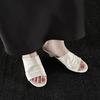 Fashion 2025 Summer Women Shoes Peep Toe Women Sandals Genuine Leather Women Slippers Elegant Gladiator Mules High Heels Party Shoes