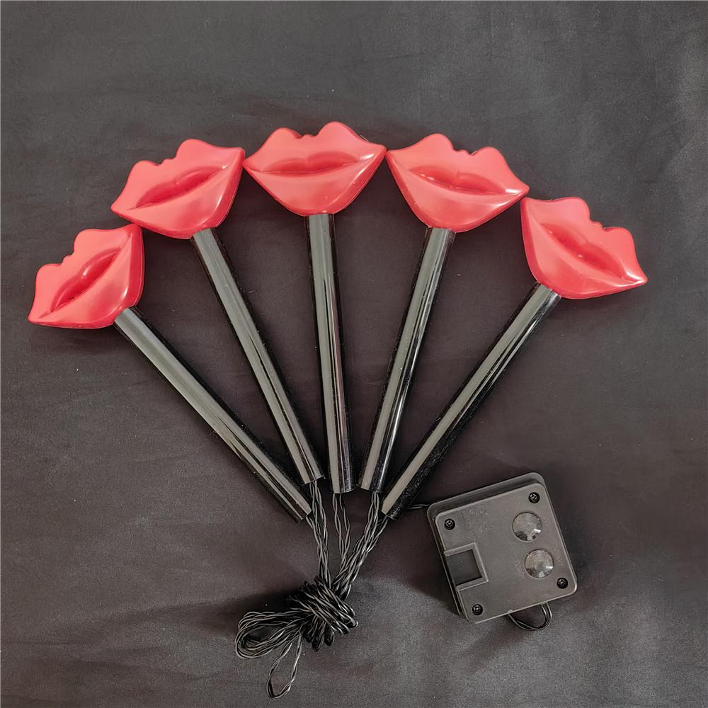 

Упаковка из 5 уличных светильников на солнечных батареях Love, украшение ко Дню святого Валентина, светодиодные светильники, садовые украшения, светильники для дорожек, заземляющий светильник 1007 5pcs in one