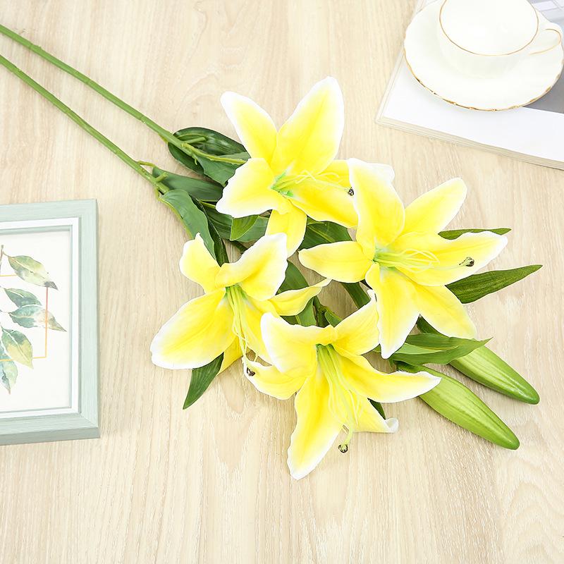 Fiori di Giglio Simulazione 3D Touch per Matrimonio e Decorazione della Casa