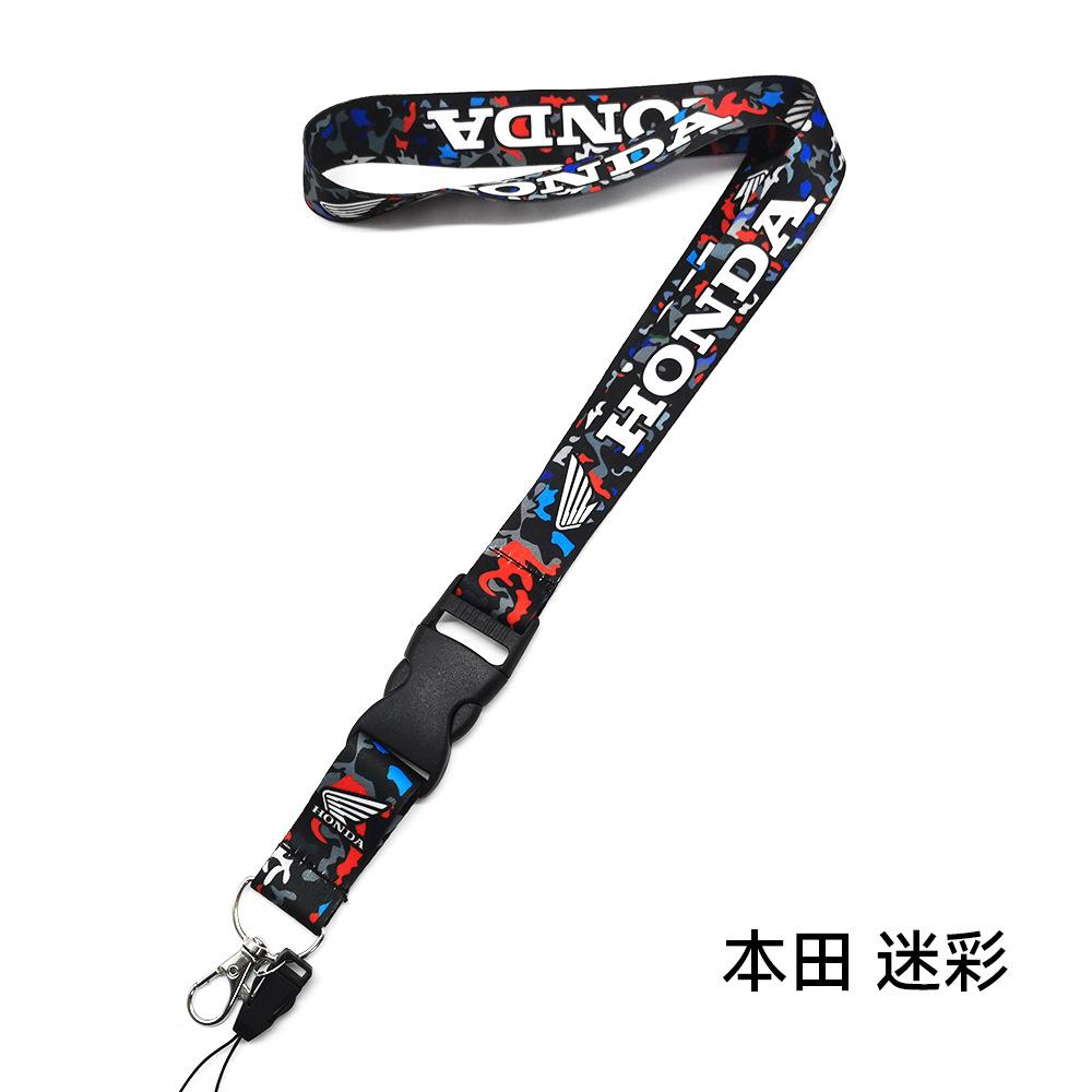 Camo For Honda CB CB400 CB650F CBF Twin CRF1100L 1100 Motorrad Lanyard Nylon Printing Emblem Style Keychain key ring motorcycle