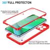 Coque de protection - PROSHOP - pour iPhone 14 Pro Max - Transparent Rouge - Protection 360° - PC Rigide