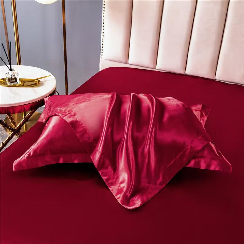 1pcs Man-made Mulberry Silky Pillowcase Pillow Case Cover Satin Home Textile Bedding Hotel Pillowcases