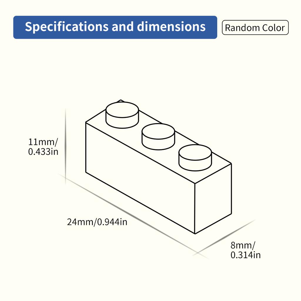 100g1x3high brickBuilding Blocks Thick FiguresBricks Dots Educational Creative SizeCompatible With Plastic Toys forChildren