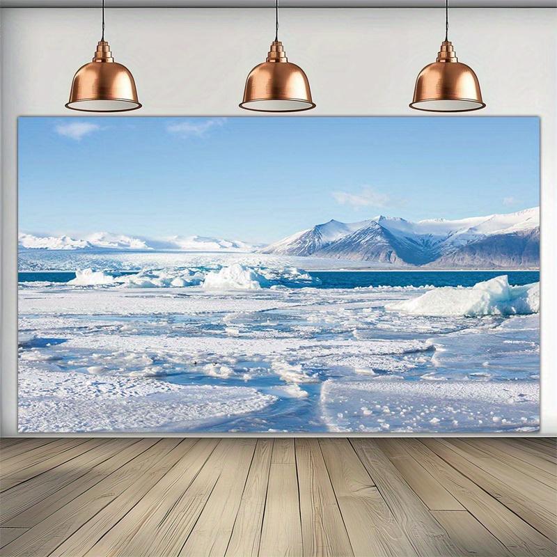 1Pcs Iceberg Polar Glaciers Mountains Decoration Background Winter Backdrop For Photo Studio Photo Booth Party