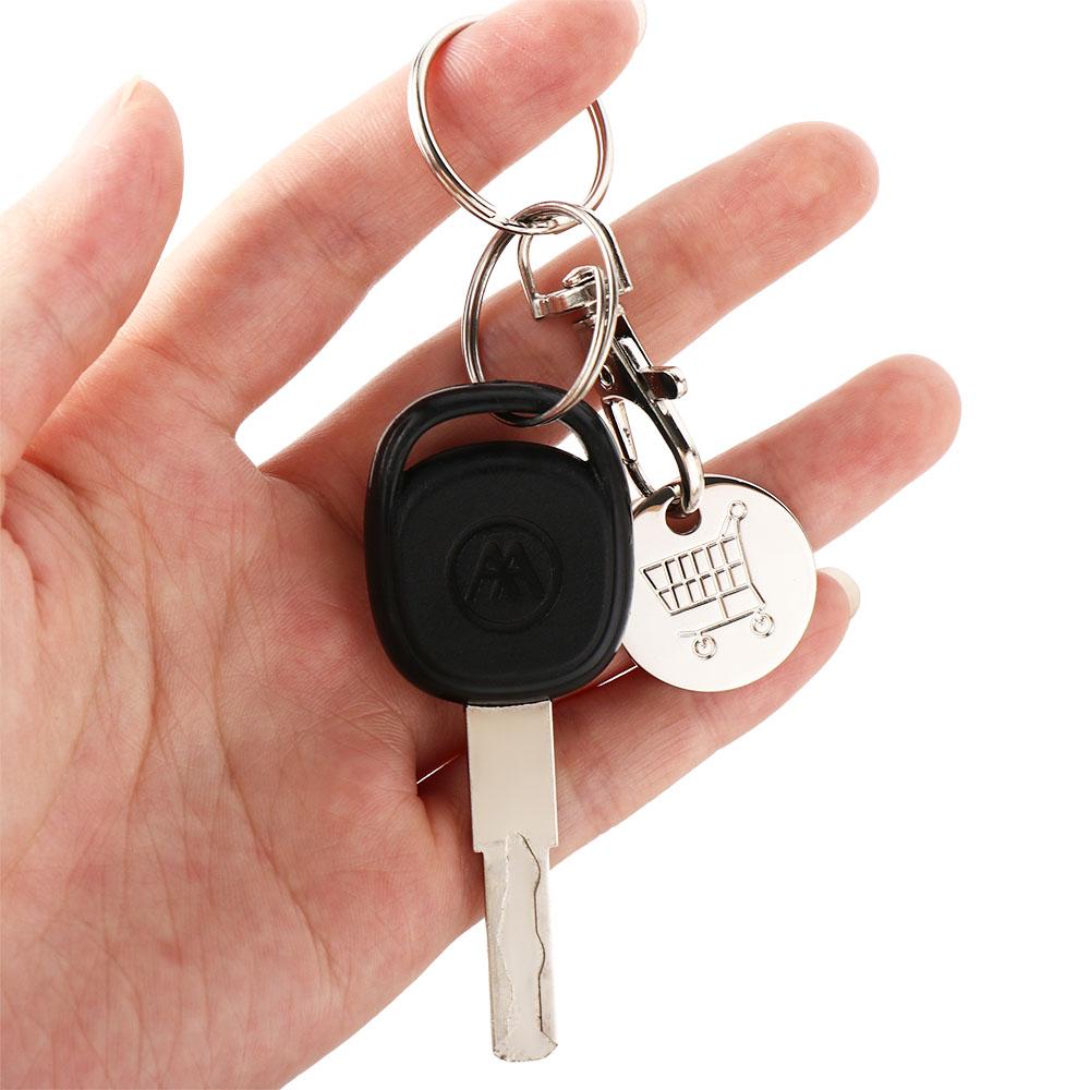 

Metal Shopping Trolley Remover With Carabiner Hook Token Chip Holiday Gifts Key Ring Supermarket