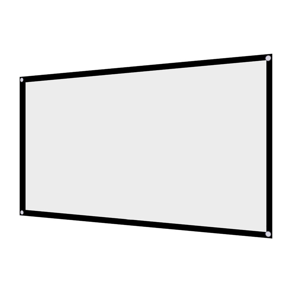 60‑120 Inch Portable Foldable NOn Crease White Projector Curtain Projection Screen 16:9