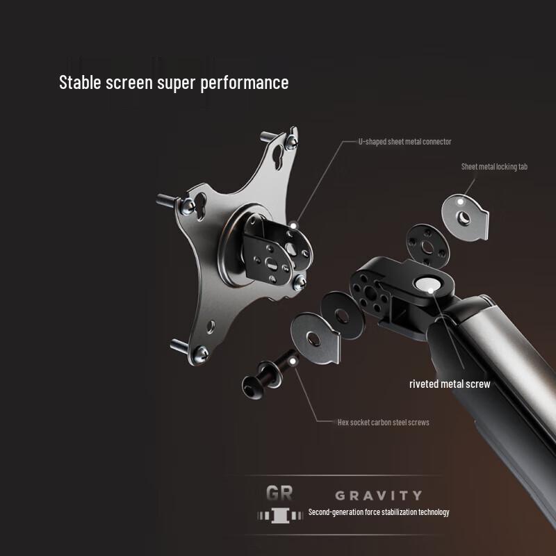 Brateck E350+APE30 Laptop & Monitor Gas Spring Desk Mount