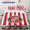 Custom Name Sunderland AFC2 Pattern Bedding Quilt Set  Home Decoration  Gift (1 * duvet cover + 2 * pillowcase  without core)