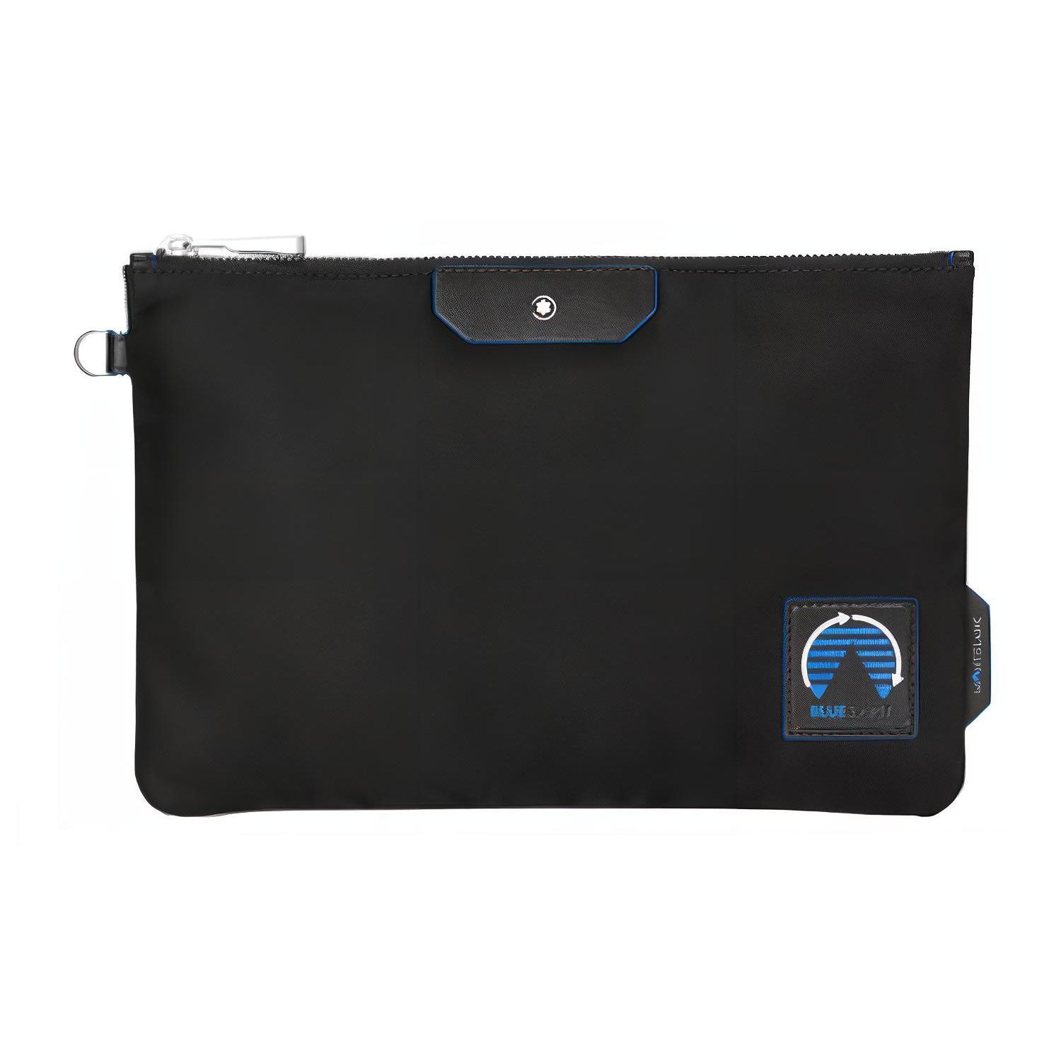

Montblanc Zipper Closure Nylon Clutch Men clutch Black 128734-BLACK-BLUE Shopping Bag Set(Basic Set+Shopping Bag)