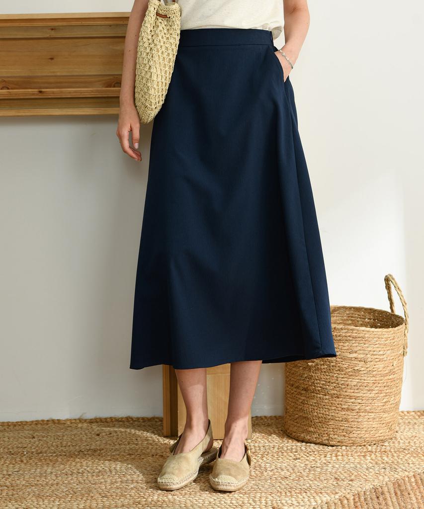 Pigment Half-Banding Wrinkle Flare Skirt (Pbe06M-Wskw007)