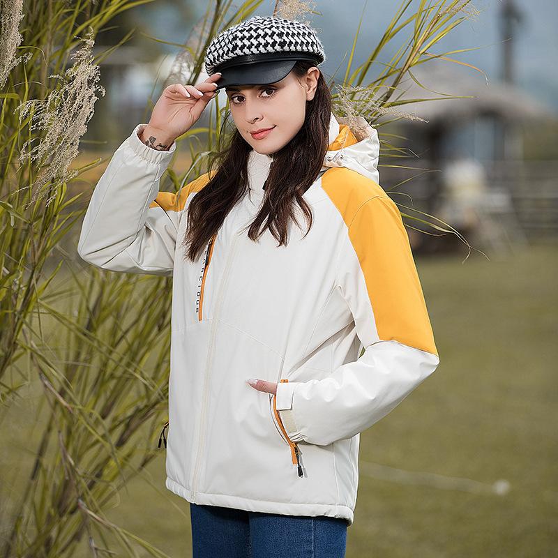 Outdoor One-piece Cotton Jacket Men's and Women's Windproof and Waterproof Functional Work Clothes Wholesale Couple Cotton-padded Clothes