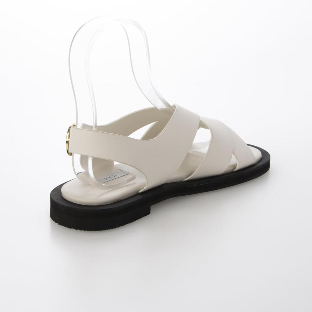 [Evol] [Cushioned/Soft] Cross Design Flat Sandals