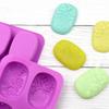 4 Oval Rose Silicone Mold DIY Handmade Soap Mold Creative Candle Decoration Decoration Decoration Kitchen Cake Mold Crafts