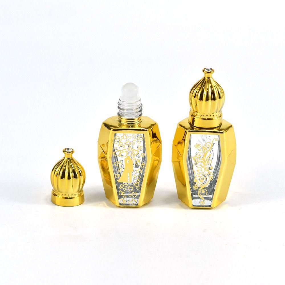 

Mini Essential Oil Container Empty Gold Roll-on Bottle Luxury Glass Perfume Bottles Sample Vial