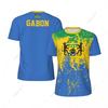 Exclusive Design Gabon Flag Grain 3D Printed Men For Running Bike Soccer Tennis Fitness Sports Tshirt Mesh Fans Short T-shirt