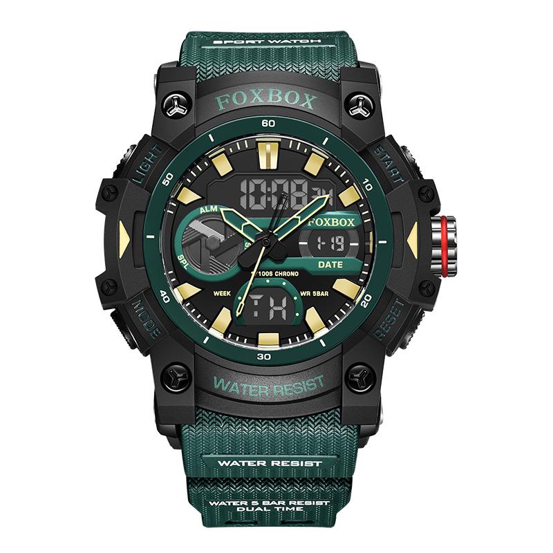 FOXBOX TOP New Digital Military mens watch Waterproof watches for men LED Quartz Sports mens wristwatch Relogios Masculino