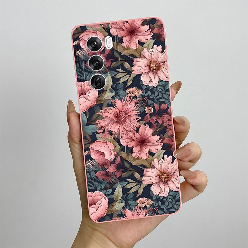For OPPO Reno 12 CPH2625 Reno12 Pro Phone Case 12pro 5G CPH2629 Love Heart Silicone Soft Shockproof Back Cover Protective Shell