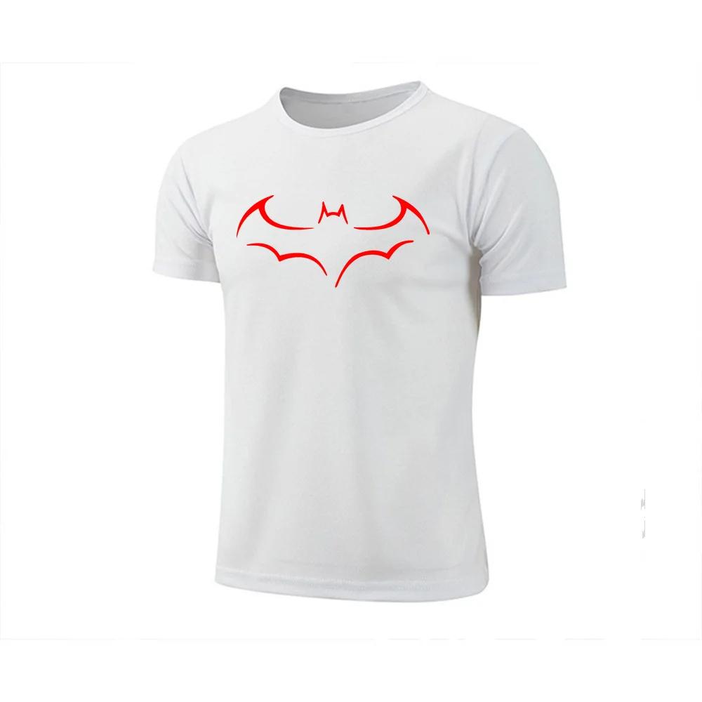 Summer 3D Minimalist Bat Printed Mens TShirts Outdoor Fitness Running Short Sleeve Tops Casual Fashion Loose Oneck Men Tees