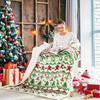 Weihnachten Christmas Rentier Überwurfdecke Doppellagig Verdicken Flauschig Weich Fleece Flanell Weihnachtsmann Schneemann Decke Heim Geschenk